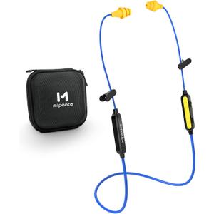 MIPEACE Bluetooth Work Earplugs Headphone,Wireless inEar Noise Isolating Earbuds,29dB Noise Reduction Headphone with Control,19+ Hours Battery for Lawn Mowing Safety Industrial Construction(Black)
