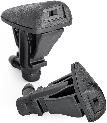 Click&Fit Windshield Washer Nozzles compatible with Ford Focus Mk3 from 2012 to 2018, Mondeo 2007-2014, Fiesta 2001-2007, C-Max – Wiper water sprayers jets replace CP9Z-17603-B, Front Left and Right