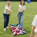 Portable Cornhole Board Set 2x1.3ft | 24"x16": Cornhole Set Outdoor Backyard Corn Hole Toss Game for Party Beach | 2 Foldable Wooden Corn Hole Boards, 8 Bean Bags, 1 Carrying Bag (American Flag)