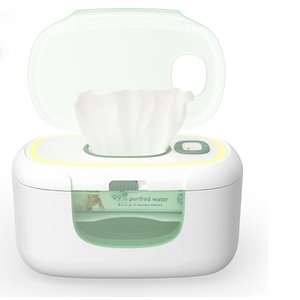 Momcozy New Baby Wipe Warmer, 100pcs Larger Capacity Wipe Dispenser, 10-Min Fast Heating with 4 Temperature Modes, Innovative Spring Design, Silicone & Top Seals,Quick Even Heating, 3-Level Nightlight 