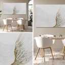 White Gold Abstract Hand Painted Wall Art Canvas for Living Room 24x48 Inch