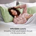 Bedsure King Size Satin Pillowcase Set of 2 - Laurel Green Silky Pillow Cases for Hair and Skin with Envelope Closure, Similar to Silk Pillow Cases, Gifts for Women Men, 20x36 Inches, 2pcs