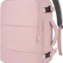Taygeer Travel Backpack for Women, Carry On Backpack with USB Charging Port & Shoe Pouch, TSA 15.6inch Laptop Mochila Flight Approved, Nurse Bag Casual Daypack for Weekender Business Hiking, Pink