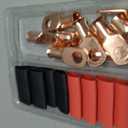 TKDMR 2 AWG-3/8" Battery Lugs, Copper Wire Lugs, Heavy Duty Cable Ends, Tubular Ring Terminals, Crimp Wire Ring Connectors With 3:1 Heat Shrink Tubing