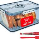 Bread Box for Homemade Bread-Airtight Plastic Bread Storage Container with Lids, Fridge-Time Recording Acrylic Clear Sealed Toast,Donut,Cookies Keeper(Dishwasher Safe-no)