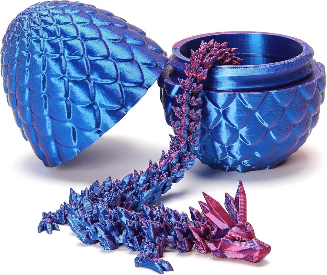 Brand: YTRXYLKL4.54.5 out of 5 stars(501)3D Printed Dragon with Surprise Egg,Surprise Dinosaur Eggs Fidget Toys for Kids, Birthdays, Halloween Christmas Decorations Gifts Indoor Outdoor for Girls Boys (Purple)