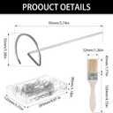 50 pieces of stainless steel mini barbecue skewers 3.74 feet long, suitable for air fryers, mini grilled meat skewers reusable mini barbecue skewersconnecting fruits and meats for grilling,