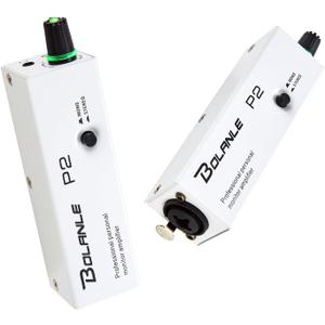 P2 Portable in Ear Monitor Amplifier, Headphone Amp with XLR and TRS Input 3.5mm Output, Headphone Amplifier with Stereo/Mono Switch for Keyboardists, Drummers, Guitar (Single Channel)