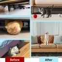 12 PCS Under Couch Blocker for Furniture Bed Couch Stop Small Item Toys from Getting Under the Sofa, Plastic Under Bed Blocker for Pets Dogs Cats-White