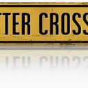 Rustic Farmhouse Metal Tin Sign, Critter Xing Sign, Vintage Animal Road Signs for Porch, Yard, and Farmhouse, Animal Crossing Warning Signs, Perfect for Garden and Road, 15.7 x 3.9 inches