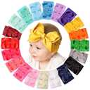 doboi 20pcs Baby Girls Bows Headbands Nylon Hairbands Ribbon Bow Elastic Hair Accessories for Newborns Infants Toddlers and Kids