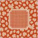 Orange Boho Fall Maple Leaf Mahjong Mat 31.5" x 31.5"