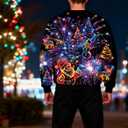 RAISEVERN Christmas Sweatshirt for Men Women Funny Pullover Xmas Top, X-Large