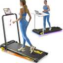 Walking Pad with Incline Portable Treadmill with Handle Bar for Home Office Under Desk Use Small Space Treadmill