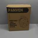 Camping Stove Propane, 2 Burner Camp Stove, 20,000 BTU Propane Camping Stoves, Portable Gas Stove with Windscreen, Storage Bag, Regulator for Picnic, BBQ, Tailgating