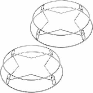 Round Steamer Rack and Cooling Rack, Stainless Steel Rack for Cooking, Wire Instant Pot Trivet, Stainless Steel Baking Steaming Grilling Rack, 2 Piece (A 7.8inches)