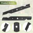 Keycci 187256 Lawn Mower Blades, Compatible with 54" Hu-sqvarna EZ5426, GT2254, GTB54A Lawn Mower, Replace 532187254 532187256 539112053 6 Pack