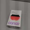 Conair Cordless Heated Brush, Portable Ceramic Ionic Smoothing Brush for Frizz Control & Shine, Rechargeable, 2 Heat Settings, Travel-Friendly Styling Tool with Protective Cover, Hot Pink & Black