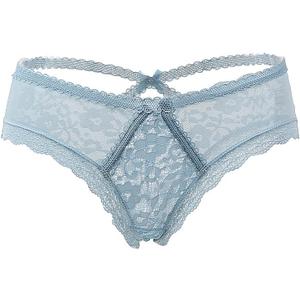 Love Salve Women's Criss Cross Crotch Lace Underwear (Large-X-Large, Light Blue)
