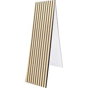 2 Packs 3D Wall Panels Peel and Stick | Wall Panels for Interior Wall Decor | Self Adhesive Sound Absorbing Planks | Acoustic Wood Slat Wall Panels | 94.48 * 11.80in | 0.35" Depth |White Oak