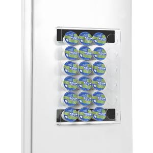 Magnetic K Cup Holder for Refrigerator, 24 K-Cup Acrylic Coffee Pod Holder with Magnets, Pod Organizer Storage for Home/Office, Coffee Station Organizer for Fridge, Drawer, 13.5"x9"x2.25" (Transparent)