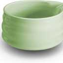 AIYICIII Ceramic Matcha Bowl with Spout 500ml / 17oz, Japanese Chawan for Whisking & Pouring, Handmade Matcha Tea Bowl for Green Tea Ceremony & Daily Use (Matcha Green)