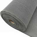 WLWLEO Drainage Flooring Mats Commercial Anti-Fatigue Rubber Matting 3x10 Ft Heavy Duty Non-Slip Floor Mats for Swimming Pool Shower Room Bathroom Garage Kitchen Patio,Gray/Grey,0.93M