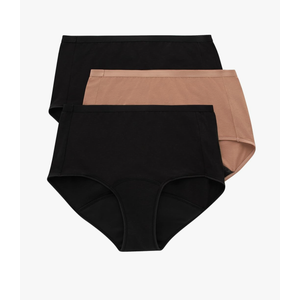 Hanes Women's Comfort, Period. Briefs, Super Leak Post-Partum & Period Underwear, 3-Pack, Large