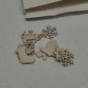 Blulu 90 Pcs Wooden Ornaments Bulk Winter Tag Labels Rustic Xmas Craft Christmas Decoration