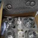 Molimoli Coffee Syrup Dispenser for Coffee Bar, Coffee Pump Dispenser, Glass Syrup Bottle w/ Pump, Maple/Coffee Syrup Bottles, Set of 4 w. Labels, Gold