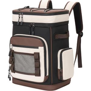 Hulongo Large Waterproof Insulated Cooler Backpack, 30L, 48Cans, 17.7''x12.2''x7.9''