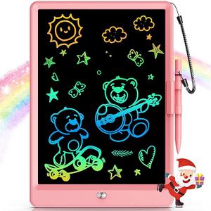 Bravokids LCD Writing Tablet for 3-8 Year Olds - 10 Inch Doodle Board Electronic Drawing Pad, Educational Gift for Kids (Orange)