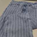 GRAPENT Striped Jeans for Women Trendy High Waisted Wide Leg Dressy Casual Slight Stretch Denim Pants Trouser Jeans (Large, Bay Blue)