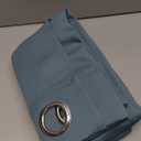 NICETOWN Blackout Greyish Blue Curtains & Drapes for Living Room - Thermal Insulated Solid Grommet Sound Reducing Energy Saving Window Treatments for Porch/Hall, 1 Panel, W52 x L84