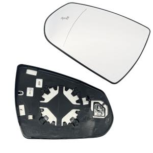 Left Driver Side Mirror Glass Heated With Blind Spot Without Auto Dimming Compatible with for 2010 2011 2012 2013 2014 2015 2016 CADILLAC SRX (Driver Blind Spot No-Anti-glare)