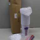 Potchen 12 Pcs 2026 Graduation Plastic Cups 24 oz Class of 2026 Graduate Tumbler with Lids Straws Reusable Drinking Juice Cups Graduation Party Supplies for College High School(White,Red and Blue)