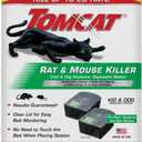Tomcat Rat and Mouse Killer Disposable Stations for Indoor/Outdoor Use: Child and Dog Resistant, Pre-Filled, Easy Monitoring, 2-Pack