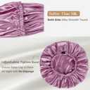 YANIBEST Silk Sleep Cap Satin Bonnet for Black Women Men for Curly Braids, Lavender, Large