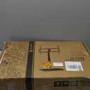 Universal TV Stand Tabletop TV Mount with Power Outlet for 50-90 Inch OLED LED Monitors, 9 Levels Height Adjustment, Ambient Lighting on The Bottom Holds up to 150lbs, Black 600x400mm