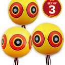 De-Bird Bird Scare Balloons - Inflatable Reflective Bird Deterrent Balloons - Pool & Boat Duck Deterrent Devices - Garden & Yard Goose Repellent Devices - Pack of 3, Neon, Plastic, Garden Style