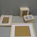 Egofine Picture Frame Set 12 Pack, Picture Frames Collage Wall Decor with Two 8x10, Four 5x7, Four 4x6, Two 4x4 for Wall and Tabletop, Made of Solid Wood, Covered by Plexiglass, Natural Wood