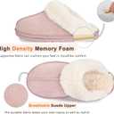 Women's Fuzzy Slippers, Warm and Cozy Slip On Fluffy Winter House Shoes for Women, Comfy Faux Suede Ladies House Slippers Indoor and Outdoor with Memory Foam (11, Pink)