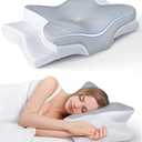 Ultra Pain Relief Cooling Pillow for Neck Support, Adjustable Cervical Pillow Cozy Sleeping, Odorless Ergonomic Contour Memory Foam Pillows, Orthopedic Bed Pillow for Side Back Stomach Sleeper