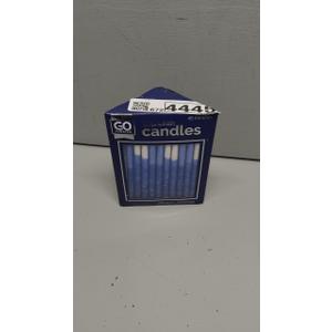 Chanukah Candles, Decorated Ombre Blue & White Hanukkah Candles Fits Most Menorahs, Premium Quality Wax for All 8 Nights of Hanukkah - Standard Size - 45 Count