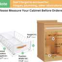 Pull out Cabinet Organizer,Heavy Duty Slide out Pantry Shelves Drawer Storage with Adhesive Nano Film,Sliding Mesh Cabinet Basket with Handle for Kitchen, Bathroom, Home, 11.8W" X 15.7"D X 6.2"H,White