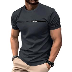 RoseSeek Men's Color Block Short Sleeve Tee Shirts Casual Crewneck T Shirt Trendy Summer Tops (L)