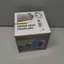 Magnetic Dryer Vent Coupling Connector Kit, DV180 Airtight Seal Coupling, Strong Magnet Quick Connection Self-Alignment Easy to Clean Included a 3ft 4" Duct & 2 Clamps
