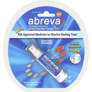 Abreva Cold Sore Med Size .07 Abreva Cold Sore Treatment Cream