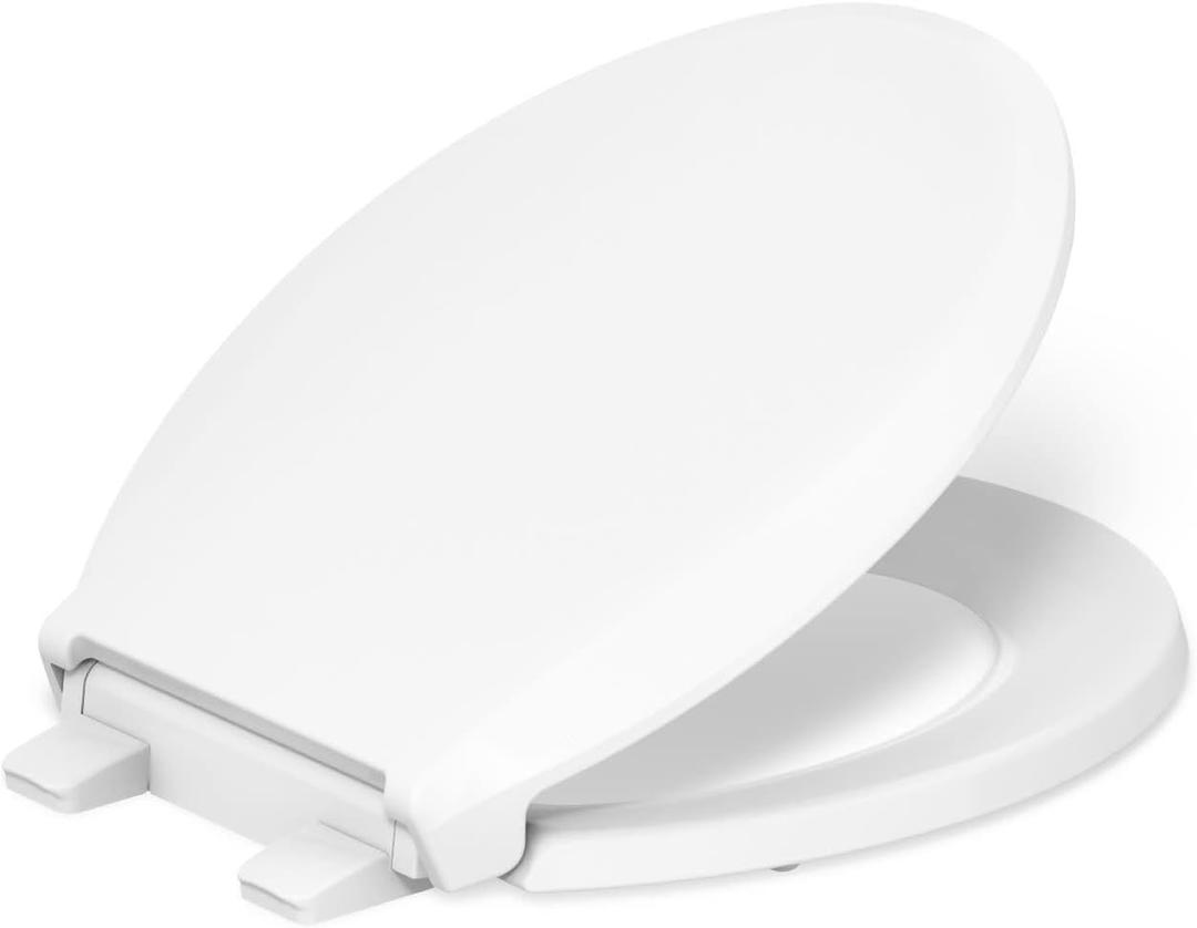 KOHLER 4639-RL-0 Cachet ReadyLatch Round Toilet Seat Soft Close, White