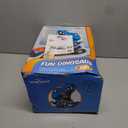 EagleStone T-Rex Dinosaur Shooting Toys for 6 7 8 Year Old Boys, Electronic Shooting Target Game with Air Pump Gun, 24 Balls, Foam Blaster Boy Toys Age 6-8 8-10, Christmas Birthday Gifts for Kids (Blue)